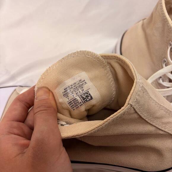 Converse Chuck Taylor All Star Lift Platform Tan High Top Size US 7 - Picture 9 of 9